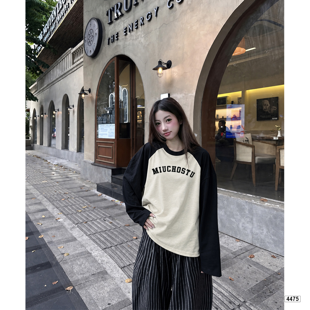 Áo tay dài boxy Miucho raglan cổ tròn Hàn Quốc 4475_thumbnail_2