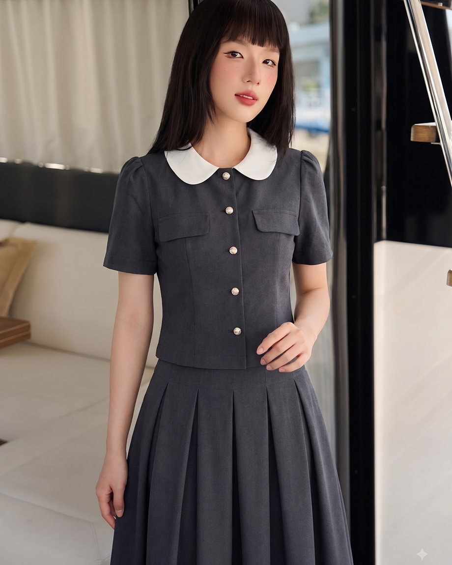 Bộ váy xếp ly cổ sen 26512_thumbnail_3