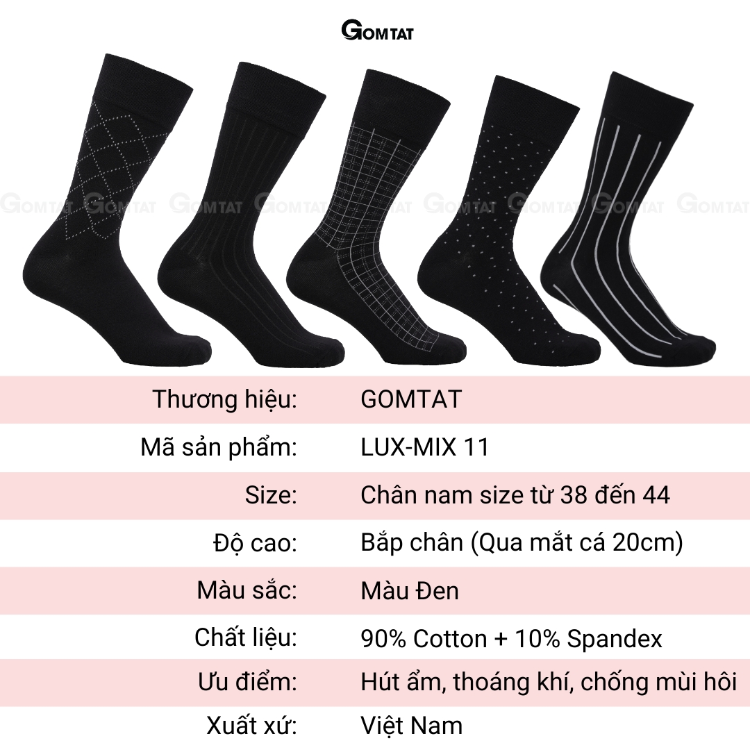 Combo tất giày tây họa tiết LUX-MIX-CB_thumbnail_58