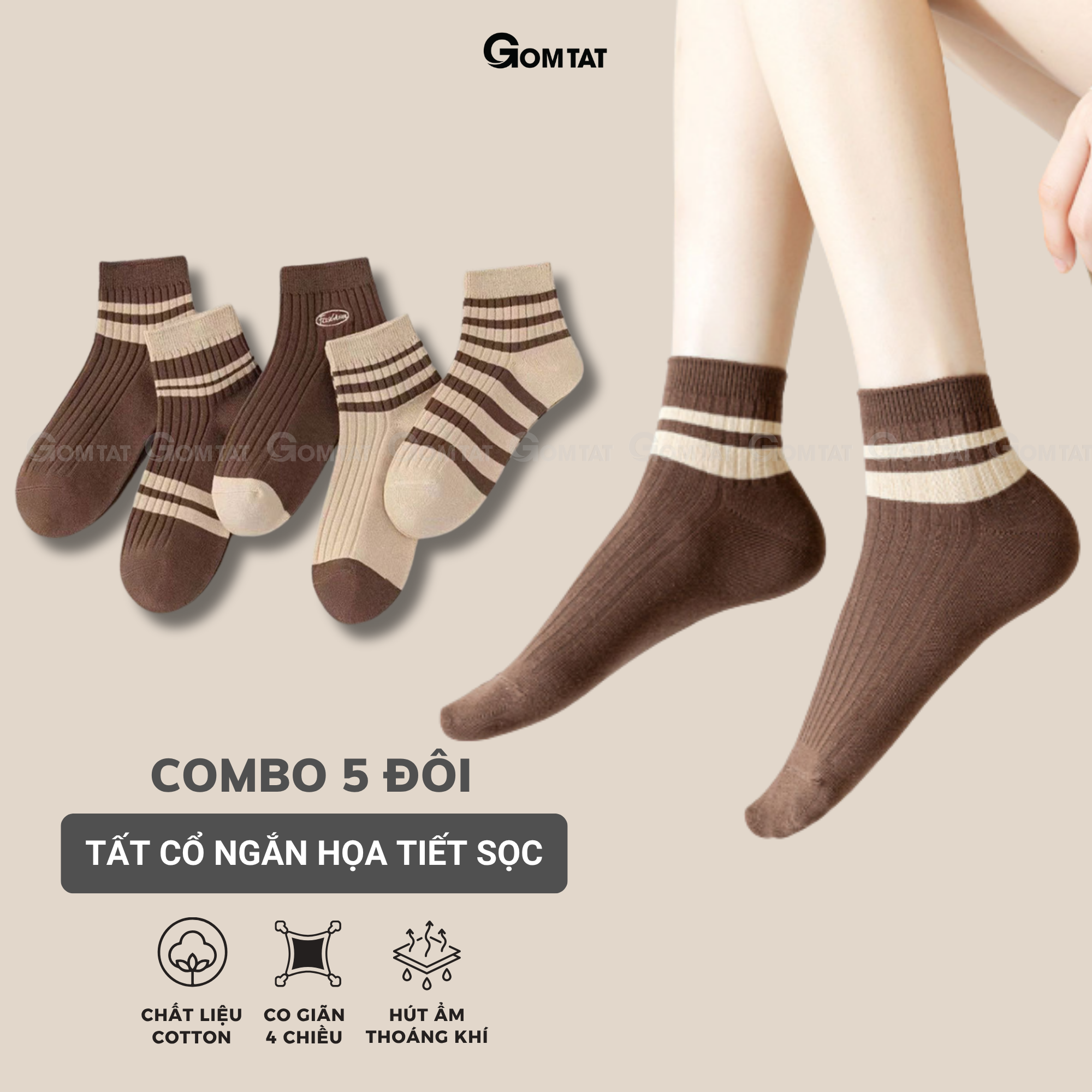 Set 5 đôi tất vớ nữ cổ ngắn UYE-CBCN_thumbnail_109