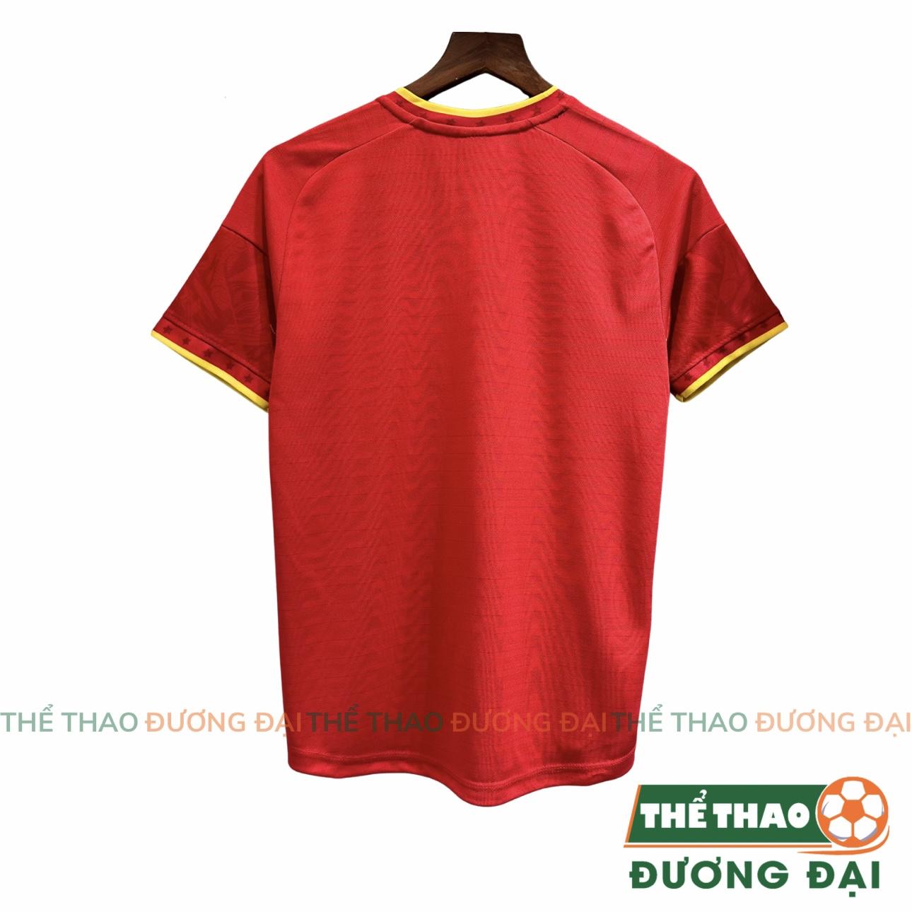 Quần Áo Bóng Đá ĐT Việt Nam HD Đỏ Thun Mè S-COMF Thoáng Khí Thể Thao Đương Đại_thumbnail_1