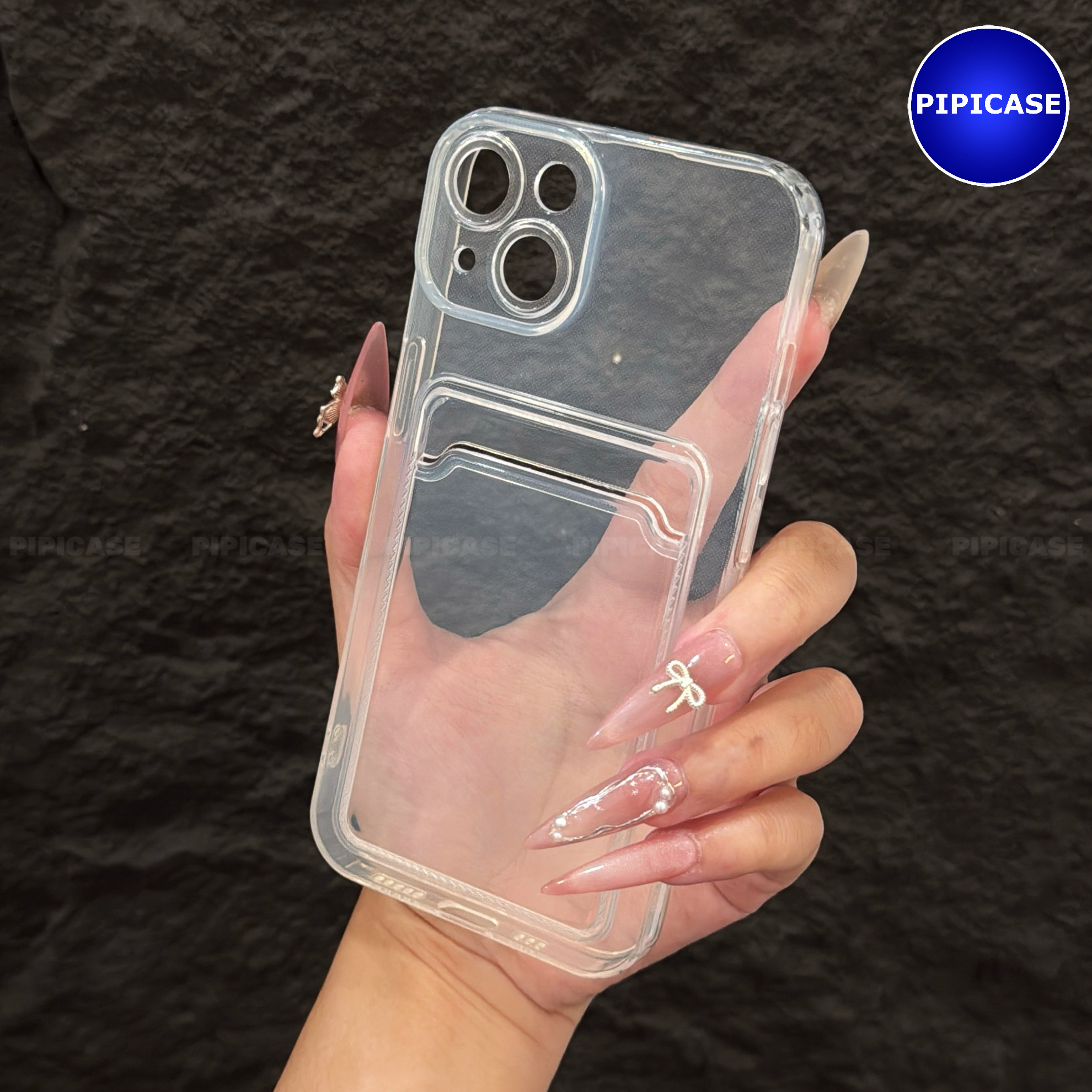 Ốp Lưng iPhone 14 - Ốp Thẻ - Trong Suốt