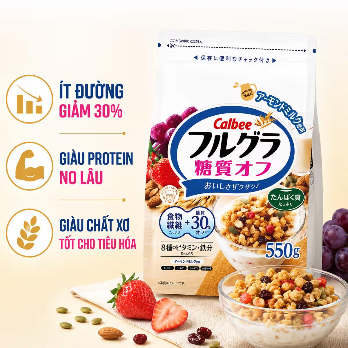 NGŨ CỐC CALBEE ÍT ĐƯỜNG