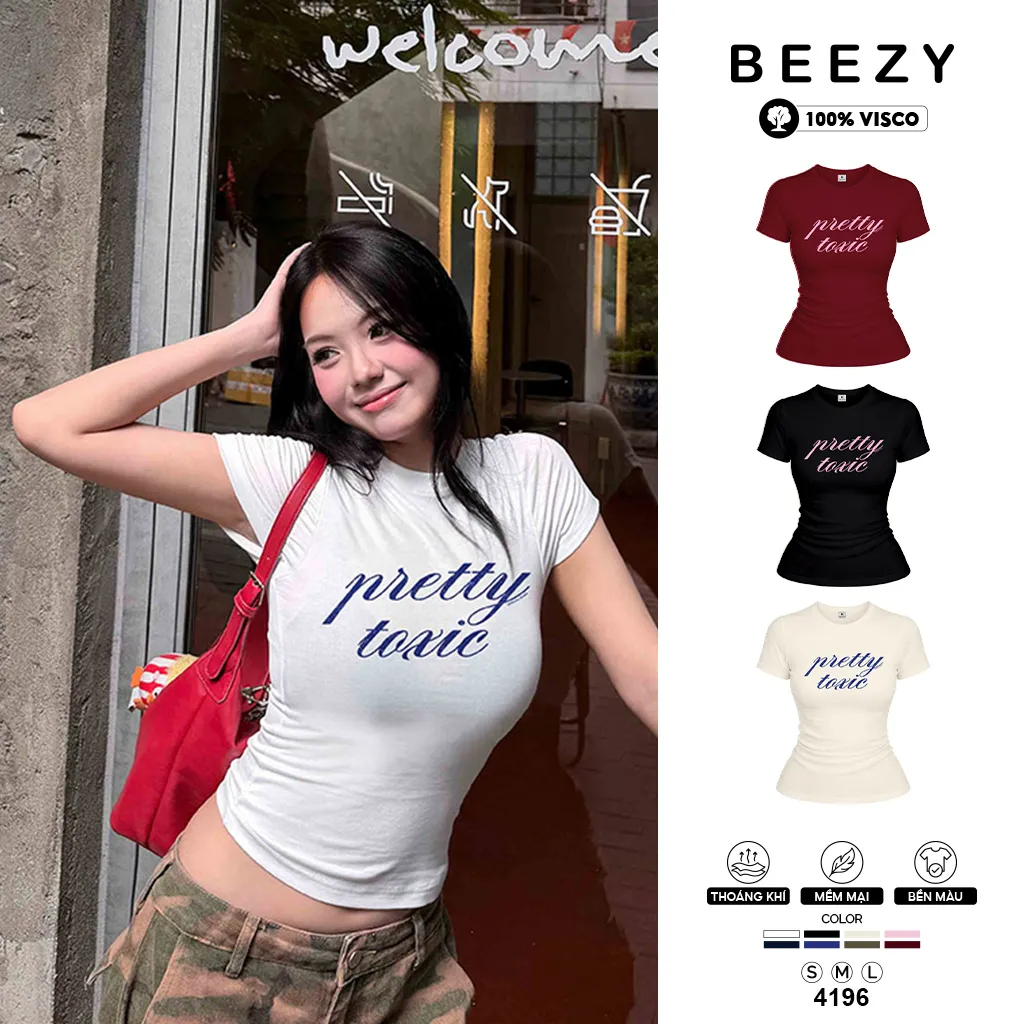 Áo thun babytee nữ form ôm tôn body Pretty girl Beezy 4196