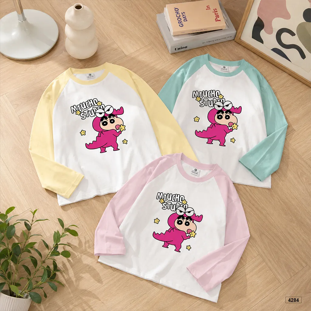 Áo thun tay dài unisex form boxy phối cổ tay Miucho 4284_thumbnail_7