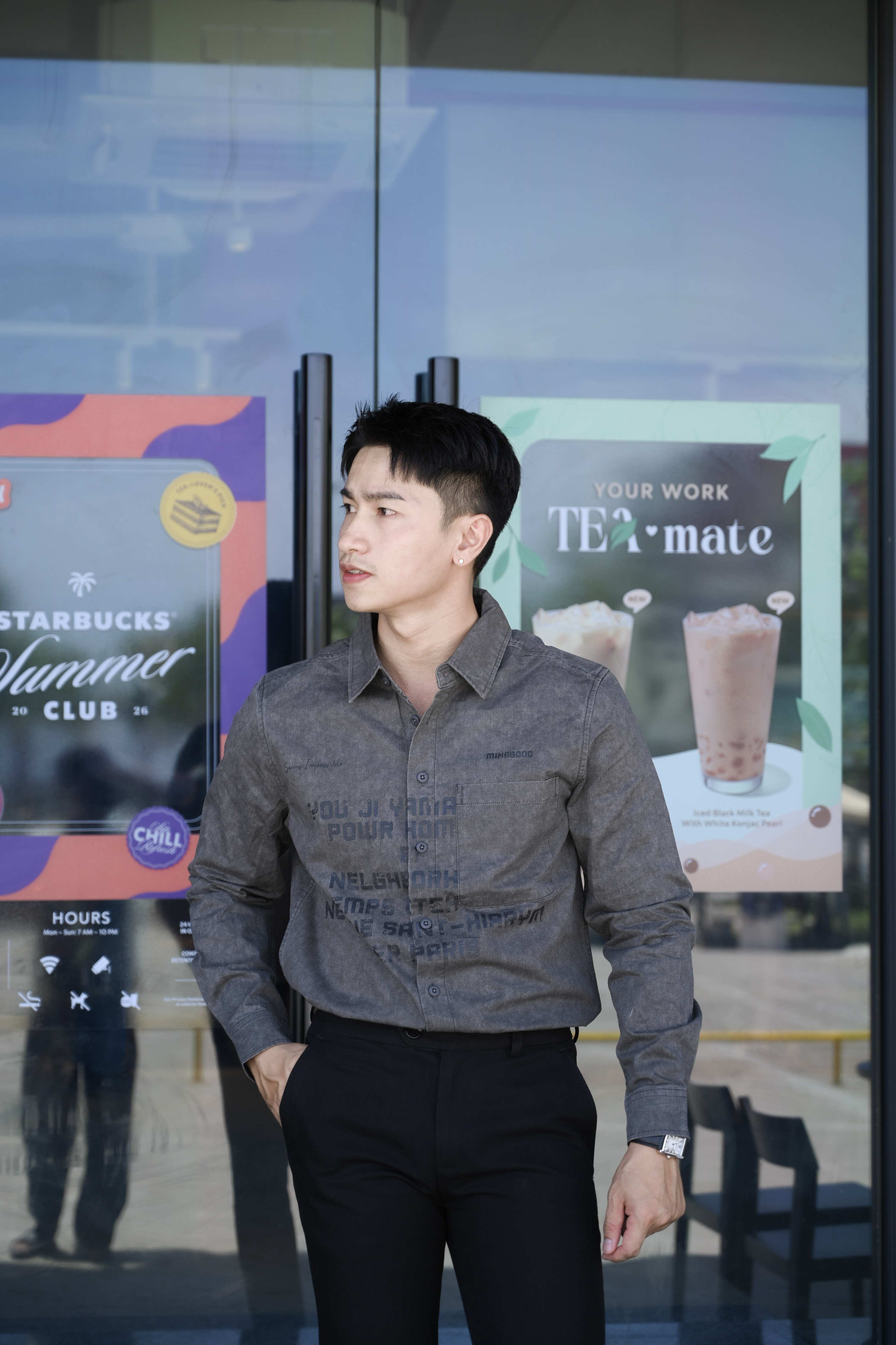 SA21 - Áo sơ mi nam dáng rộng phong cách Nhật Bản, cổ bẻ, tay dài, họa tiết chữ, chất cotton mềm mại_thumbnail_15