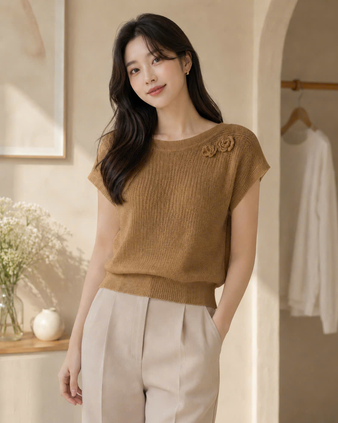 Áo len sợi bẹt vai đính hoa_thumbnail_1