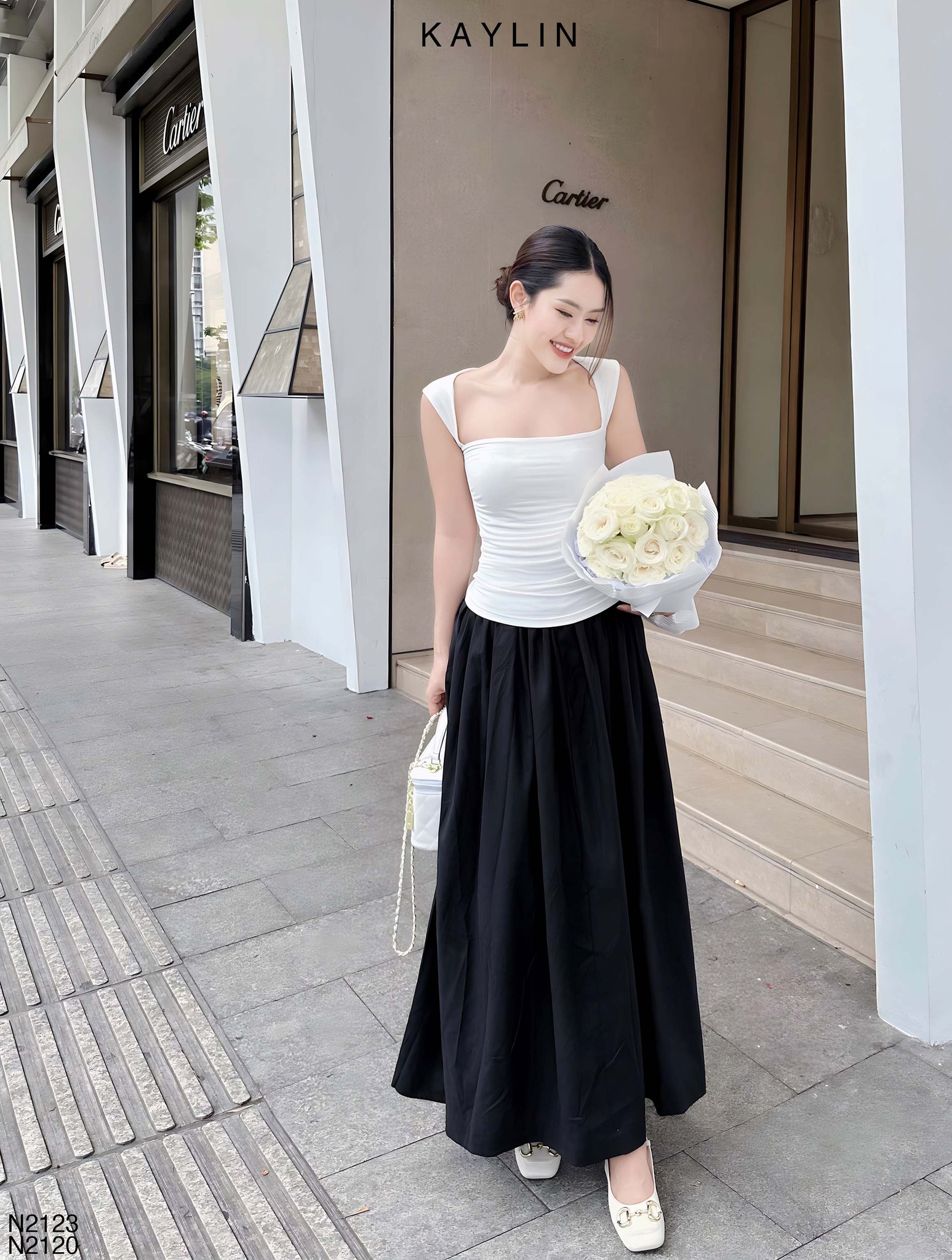 Áo Kiểu Cách Điệu Hở Lưng KAYLIN
