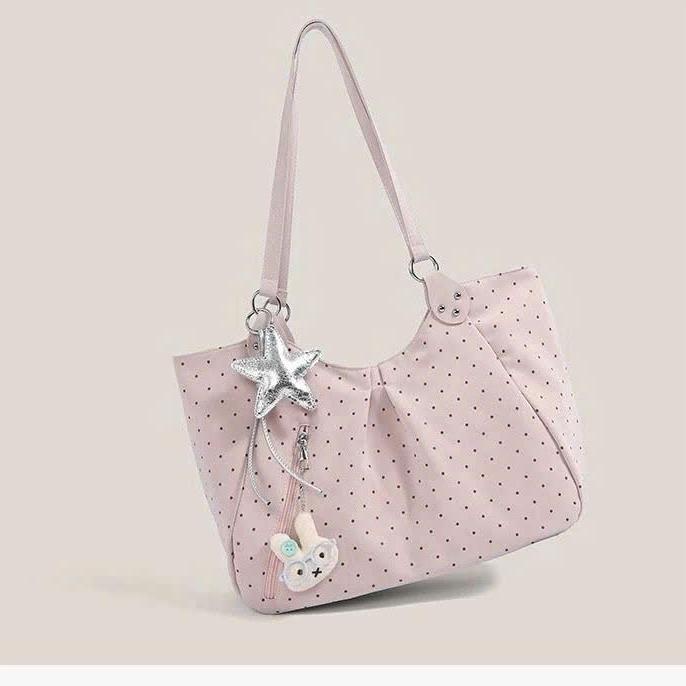 Túi Xách Nữ Cunbag (Da Mềm) Chấm Bi Nhí Đeo Vai Đeo Chéo Xách Tay Đựng Đồ Tiện Lợi CUN523