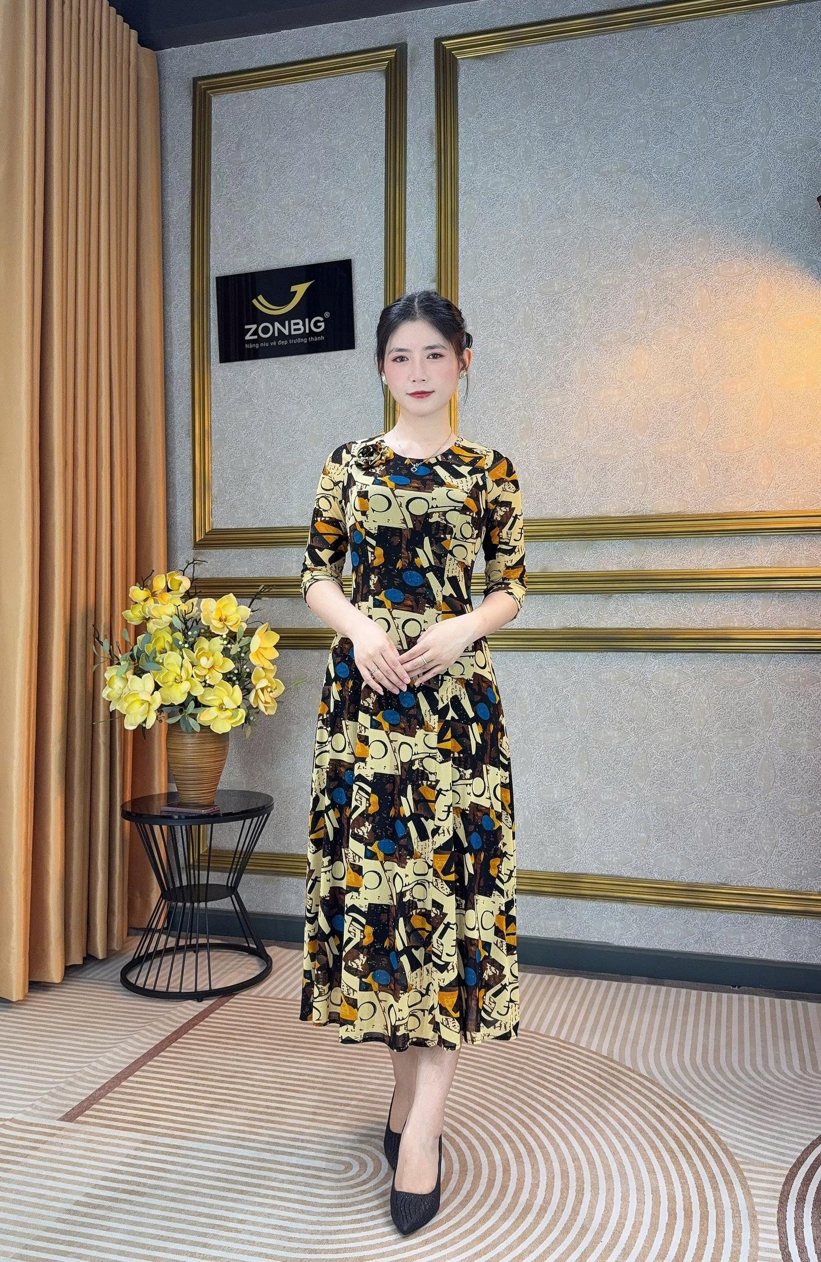 Đầm suông - Y2201 - Thương hiệu ZONBIG