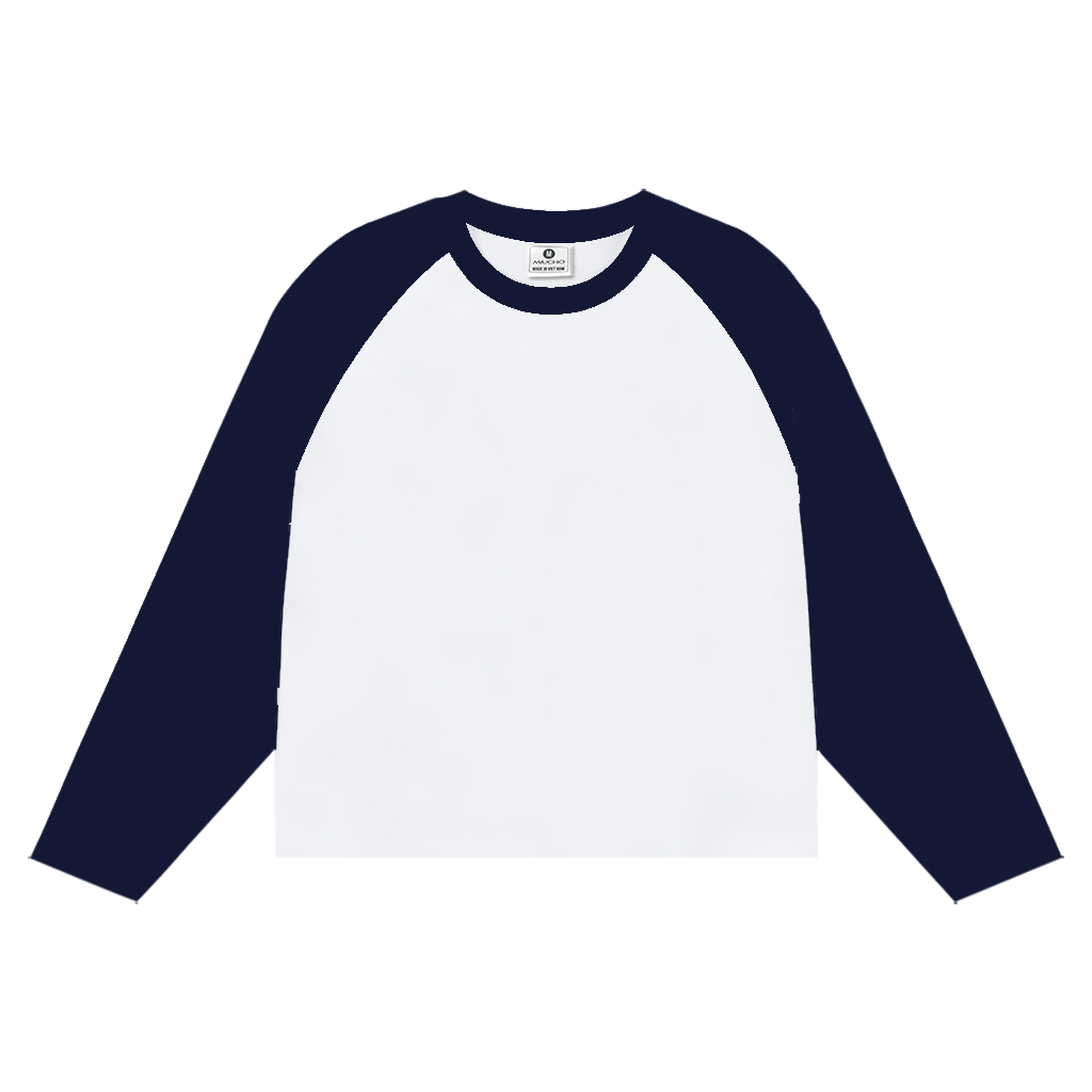 Áo thun nữ tay dài raglan phối màu form boxy trơn Miucho AT00076_thumbnail_0