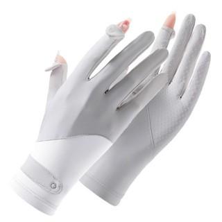 Găng Tay Chống Nắng (Phối Màu) UPF50+ Chống Tia UVA UVB, Thun Lạnh Mỏng Nhẹ Hạt Silicon Chống Trượt Hở Ngón Tay_thumbnail_2