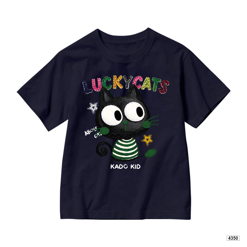 Áo thun bé trai bé gái form rộng Lucky Cats Kado 4350_thumbnail_12