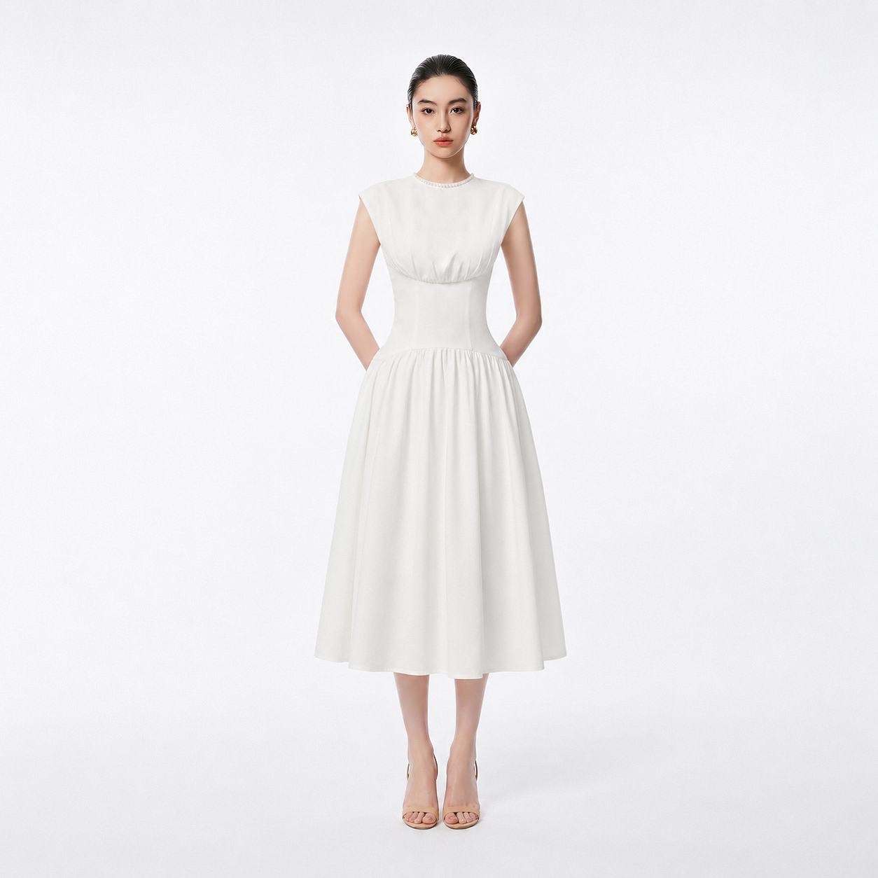 WHITE NILA DRESS