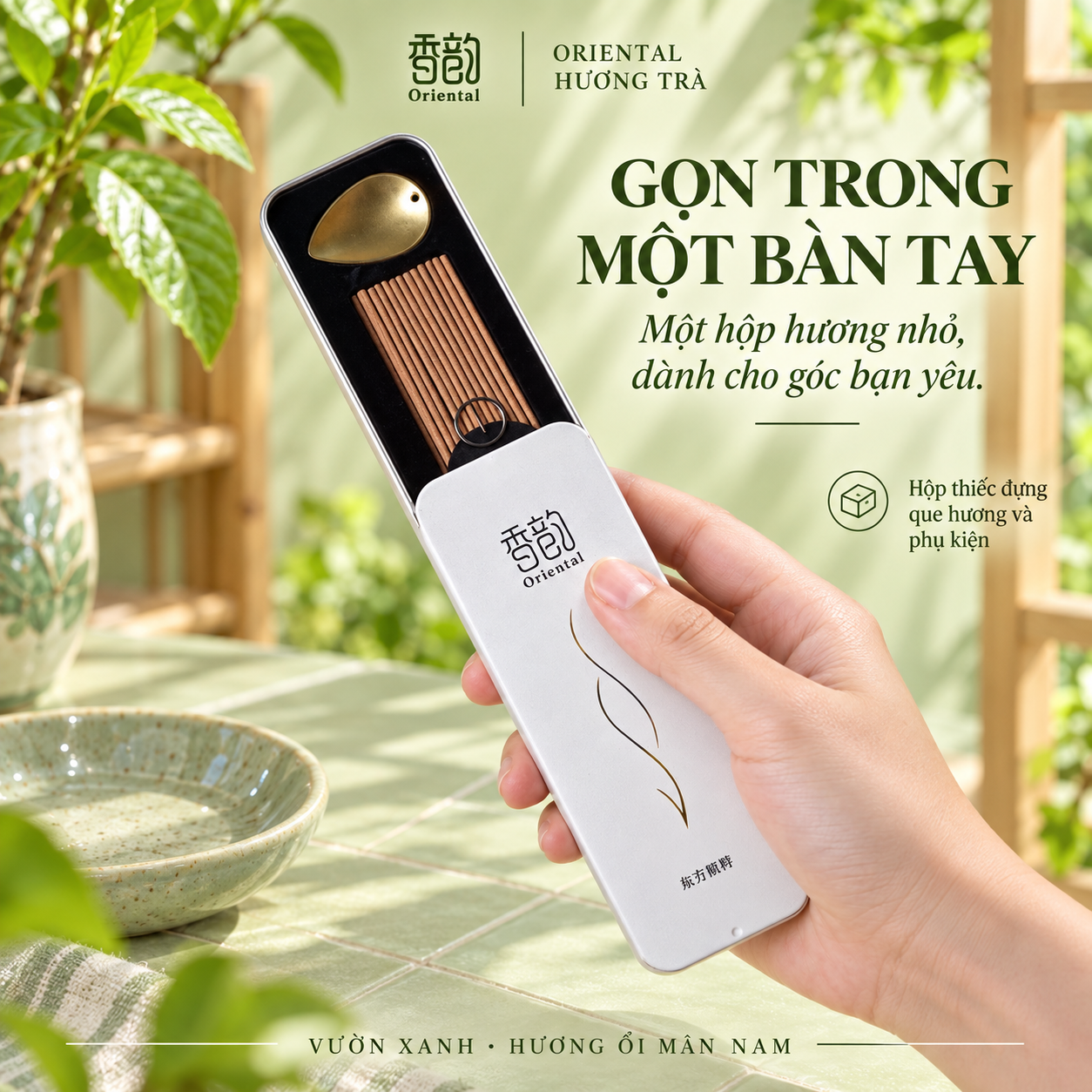 Vườn Xanh - Nhang thơm không tăm Oriental hương Ổi Mân Nam, 30 que, tặng đế cắm_thumbnail_0
