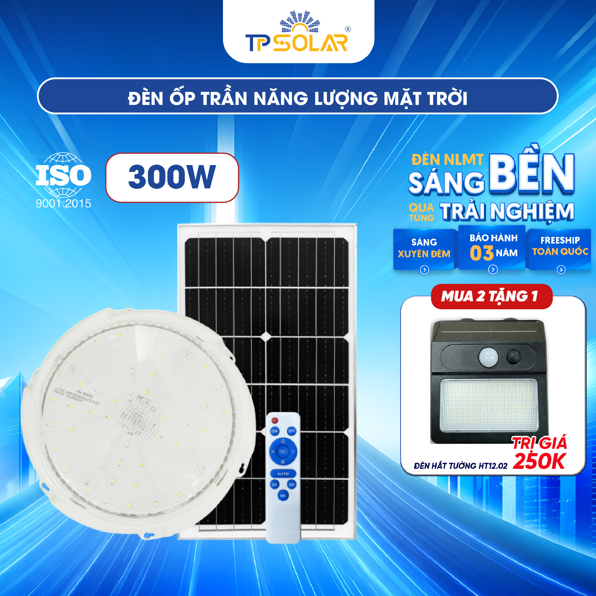 Đèn ốp trần năng lượng mặt trời TP SOLAR OT01