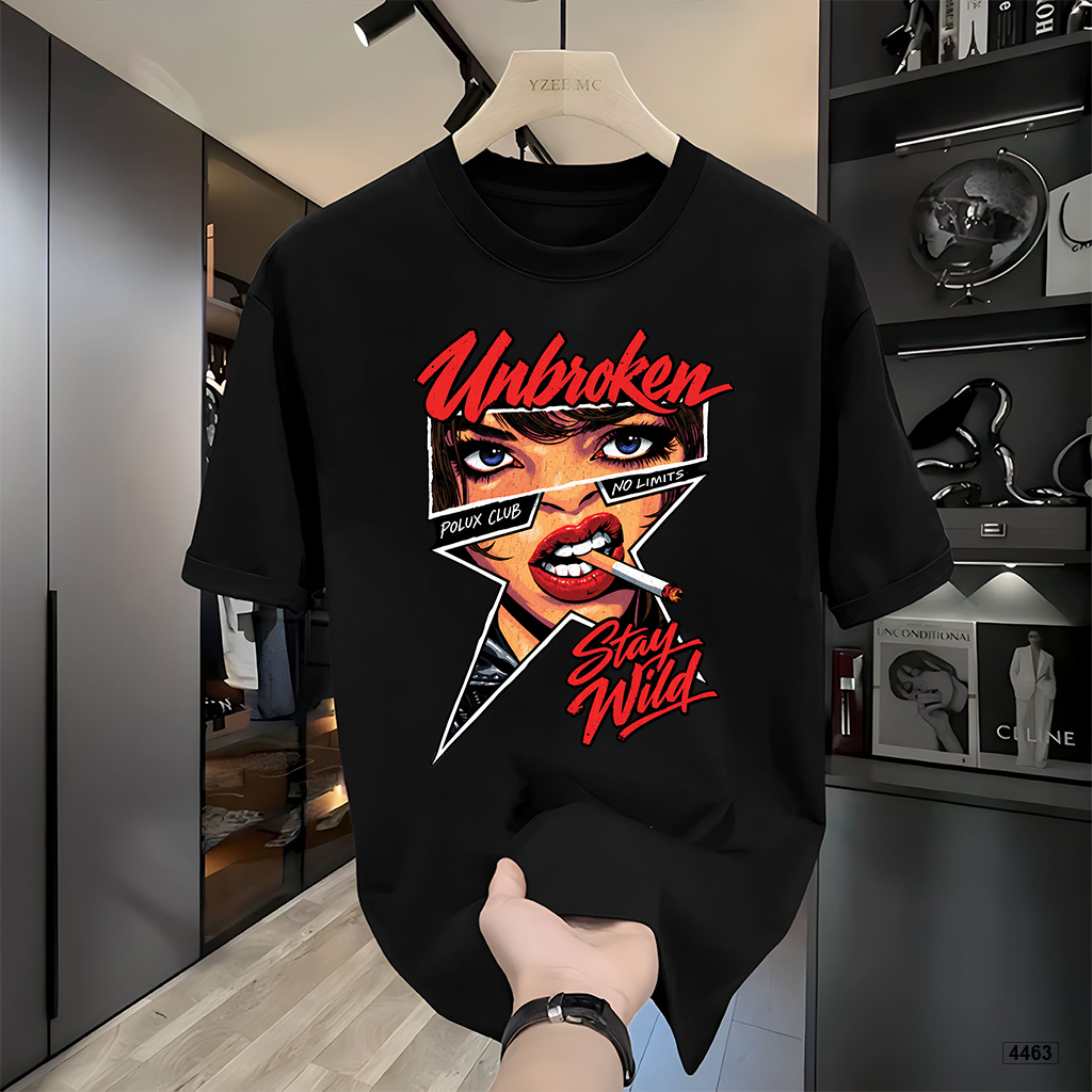 Áo thun nam form rộng streetwear thoáng mát Polux 4463