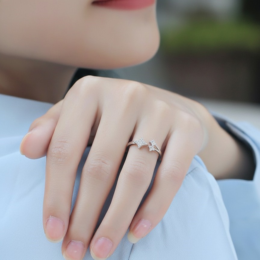 Nhẫn Nữ Hình Ngôi Sao Bạc S925 Đính Đá – Tinh Tế & Trẻ Trung NNS020_thumbnail_1