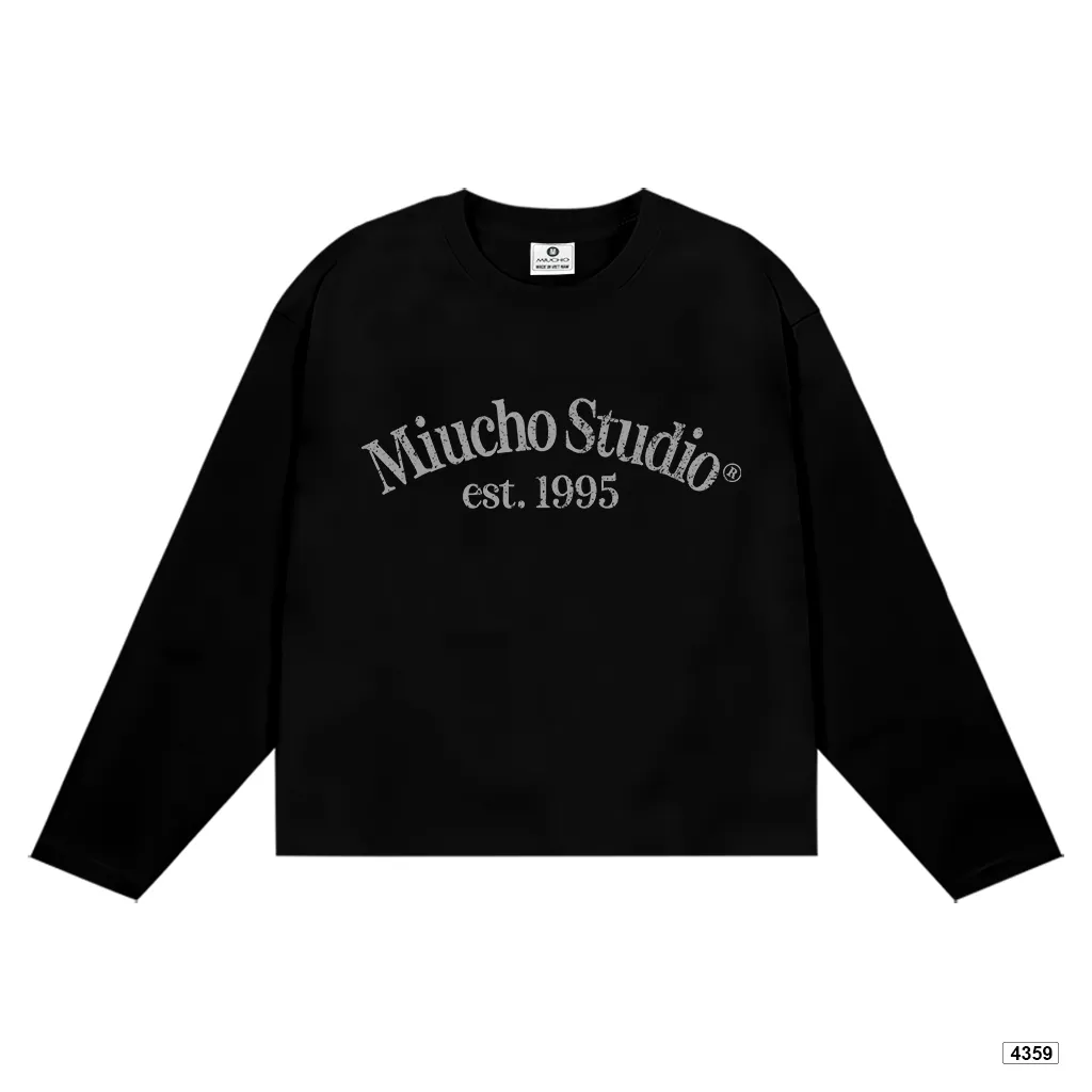 Áo thun nữ form boxy tay dài cổ tròn in chữ Miucho 4359_thumbnail_8