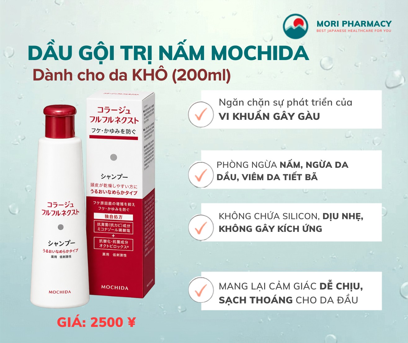 Dầu gội trị nấm ngứa cho da khô
