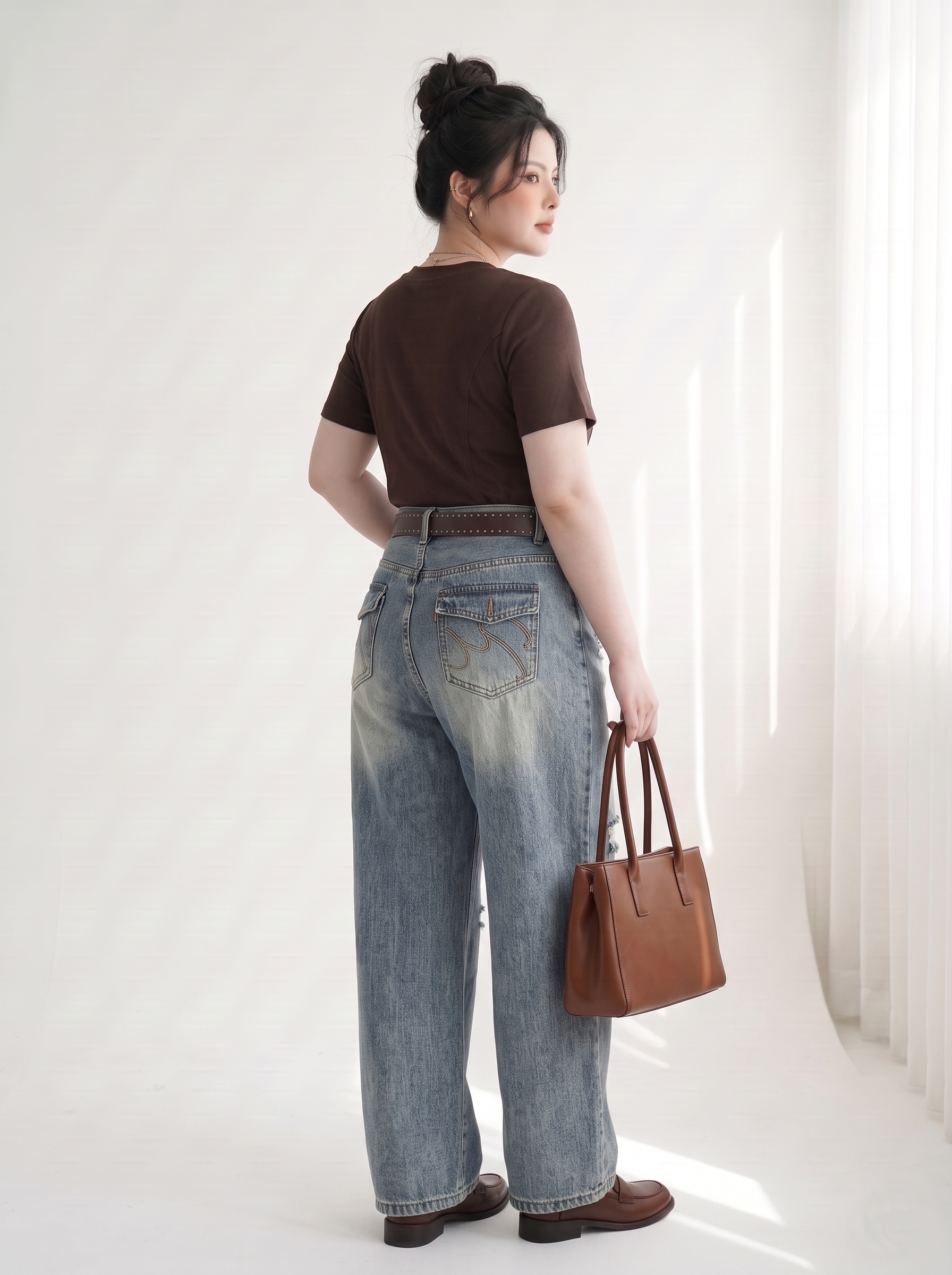 Quần Jean Boy Thụng Túi Hộp Thêu Bigsize Dáng Rộng - Xanh Đậm, Xanh Nhạt - Vừa 55–90kg - T-QJ627_thumbnail_4