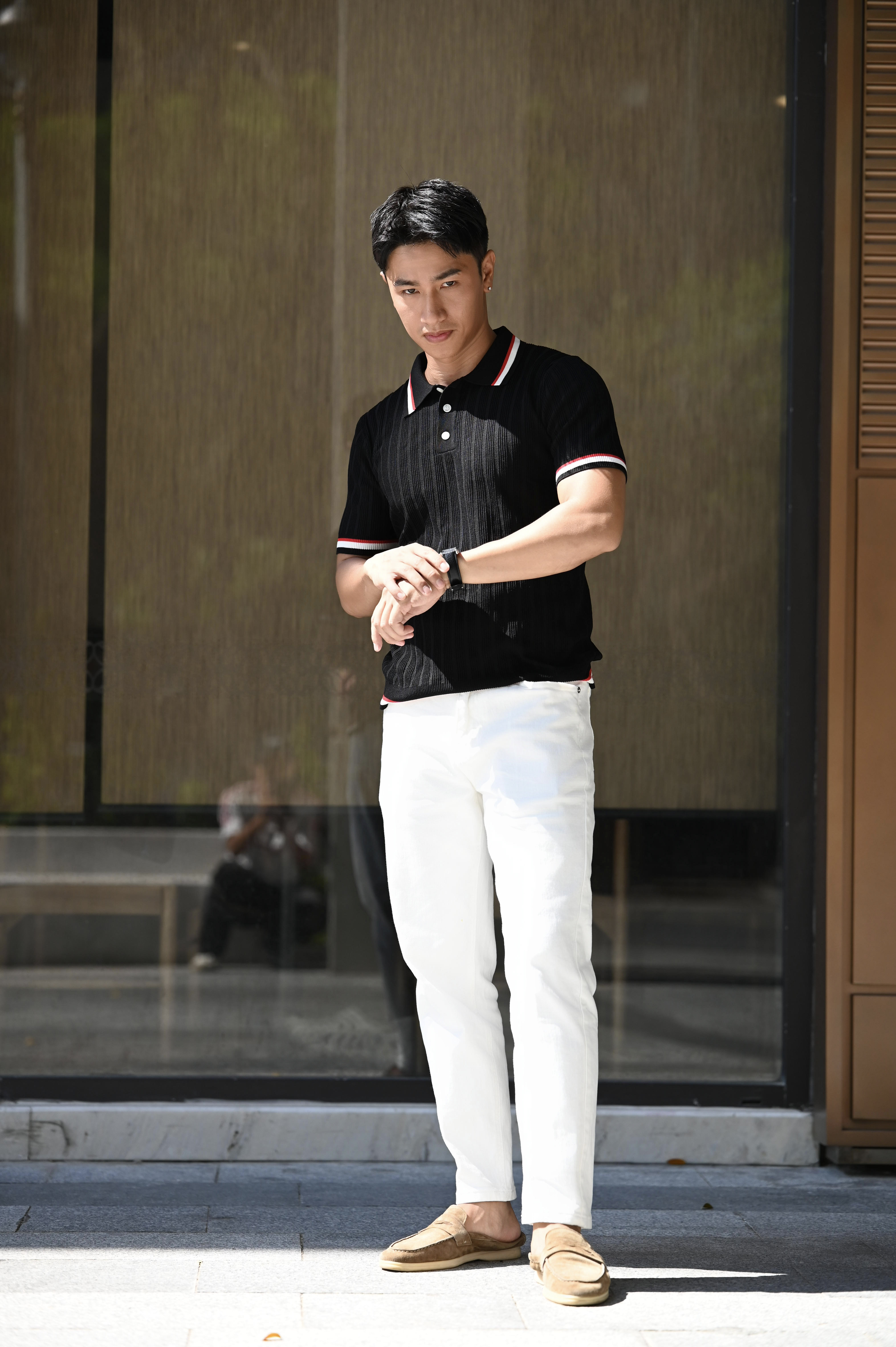 PB10 - Áo Polo Nam Tay Ngắn Phong Cách Old Money, Dáng Ôm, Cổ Bẻ, Mùa Hè 2025_thumbnail_6