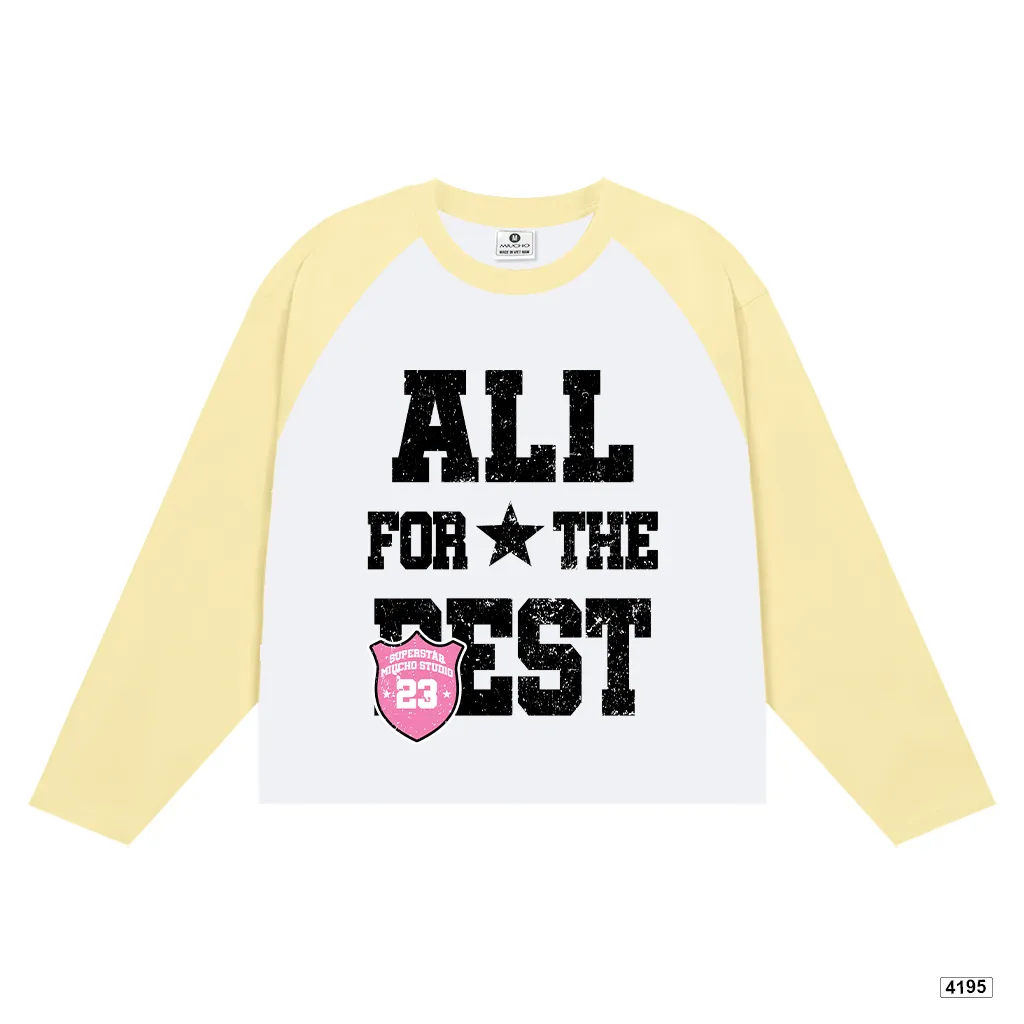 Áo thun boxy tay dài phối raglan All for the best Miucho 4195_thumbnail_10