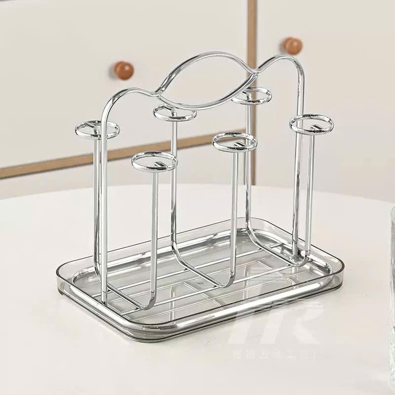 Giá úp cốc hình chữ nhật có khay hứng