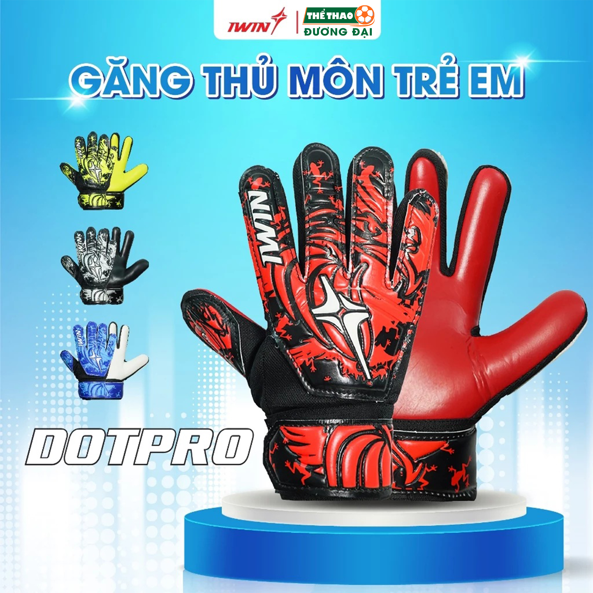 Găng Tay Thủ Môn Trẻ Em iWin DotPro Bao Tay Bắt Bóng Cho Bé Thể Thao Đương Đại
