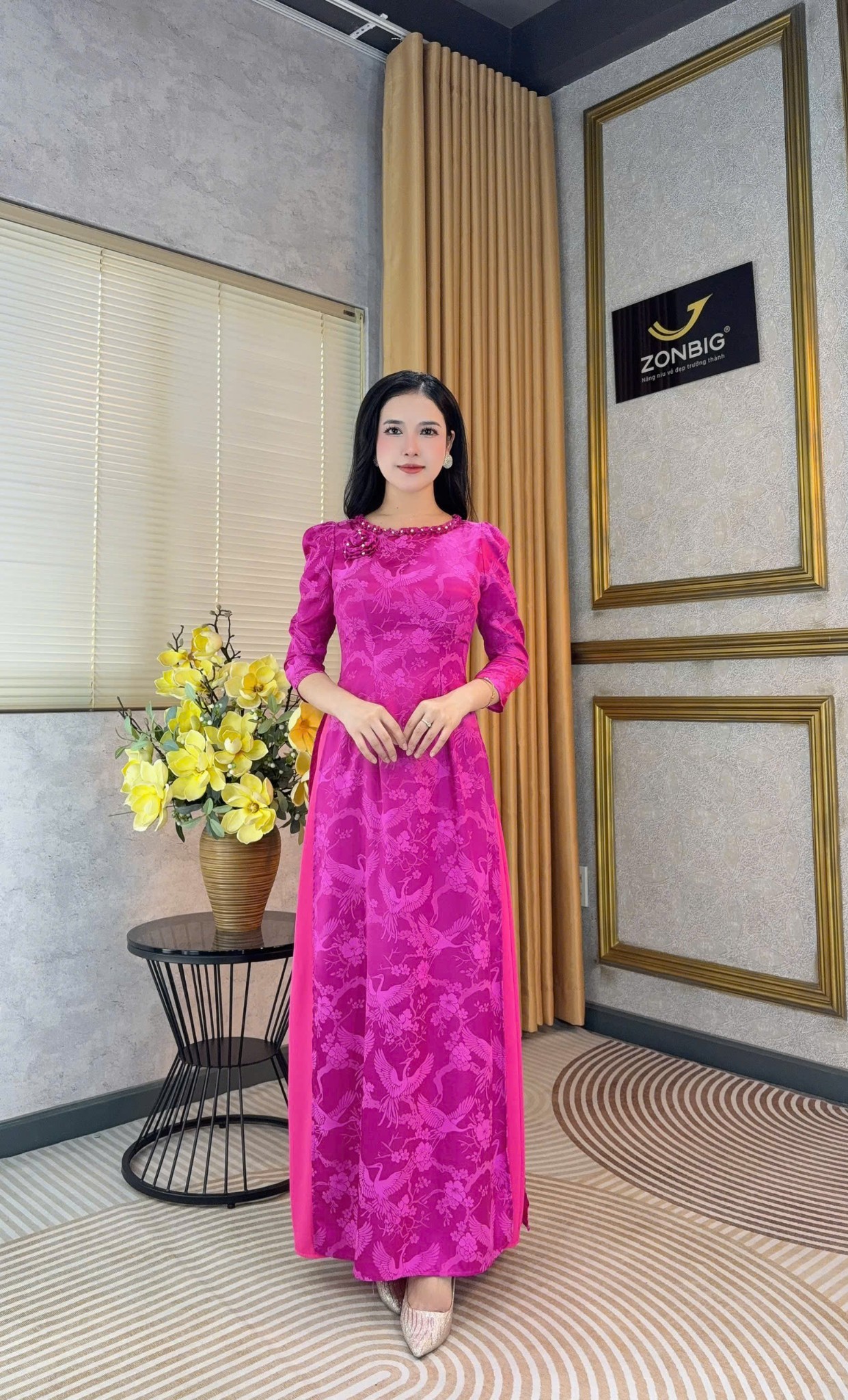Đầm giả áo dài - Y2225 - Thương hiệu ZONBIG