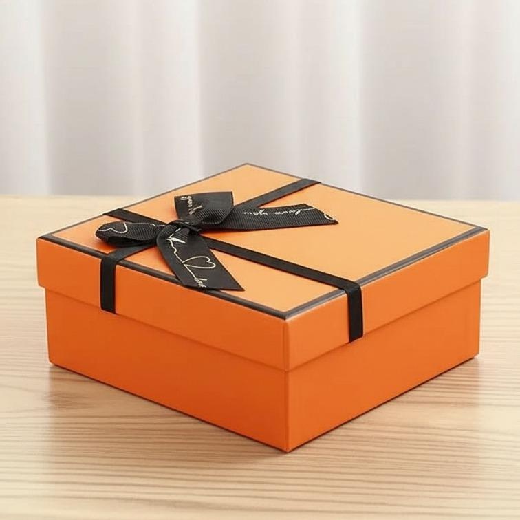 Hộp Quà Tặng Size 35x27x9 Cunbag Gắn Nơ Màu Cam Sang Trọng Thiết Kế Tinh Tế Dịp Sinh Nhật HCUN005_thumbnail_5