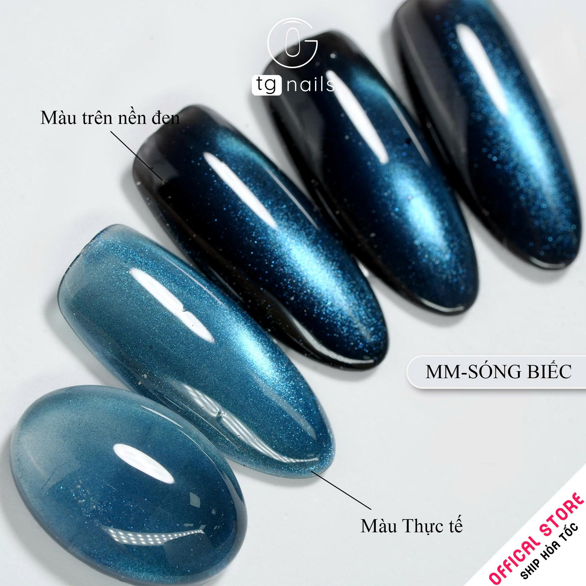 Sơn móng TG Nails gel. Khối lượng tịnh: 10g/ lọ. Nhãn hàng TG nail gel - GEL mắt mèo_thumbnail_1