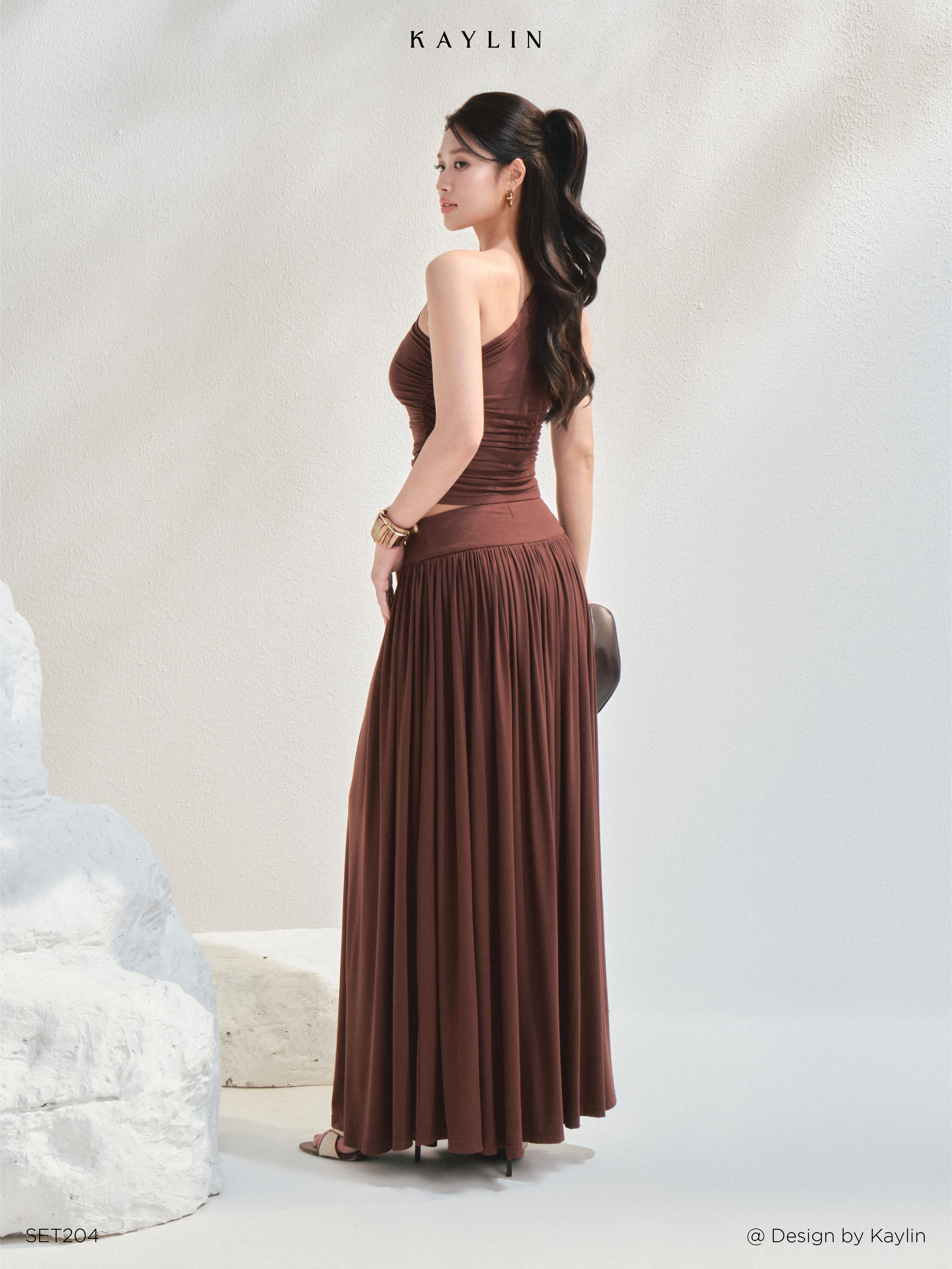 Set Áo Lệch Vai Draping & Chân Váy Maxi KAYLIN Serena Set_thumbnail_1