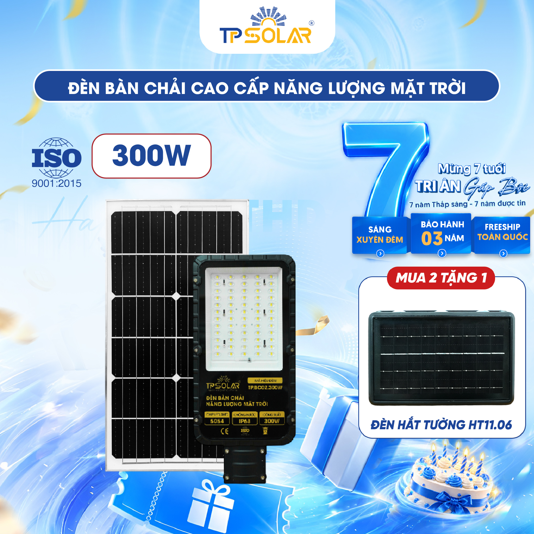 Đèn bàn chải cao cấp năng lượng mặt trời