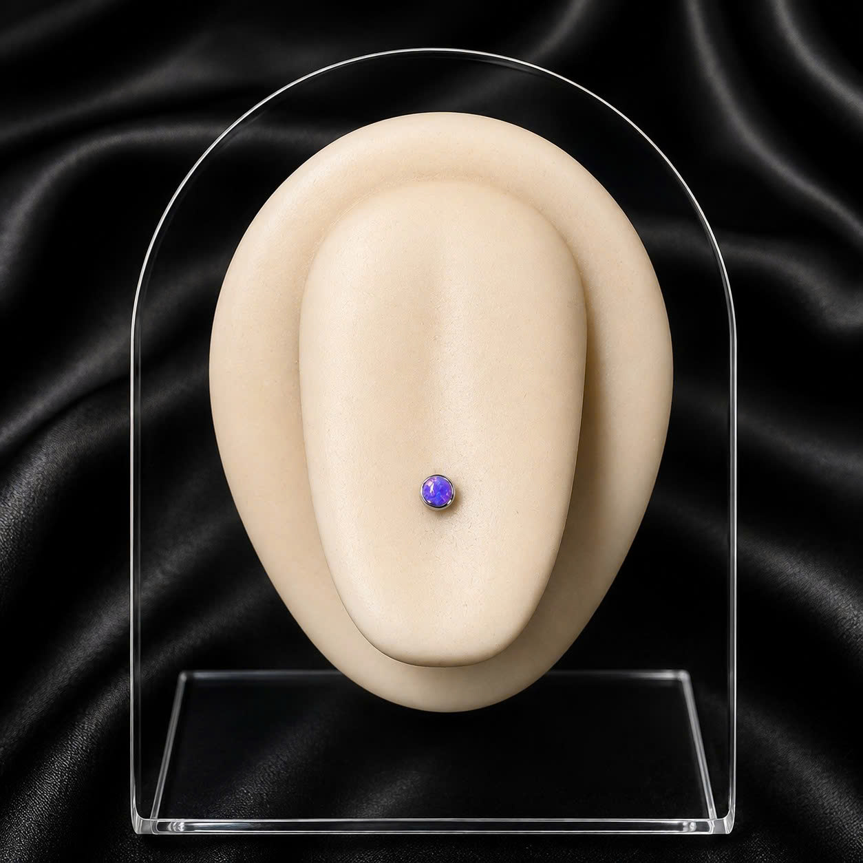 khuyên lưỡi titan đá opal tím 3mm._thumbnail_3
