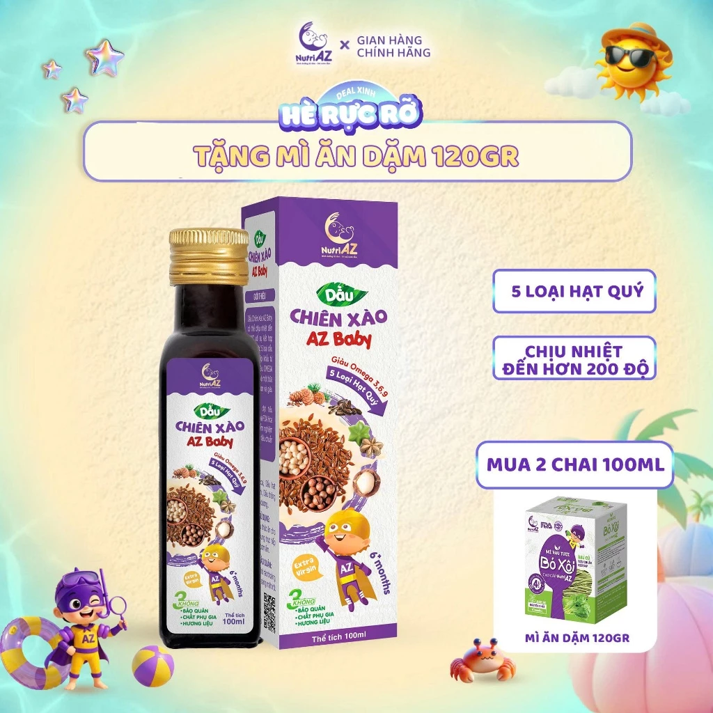 Dầu Chiên Xào Cho Bé NutriAZ 5 Hạt Quý 