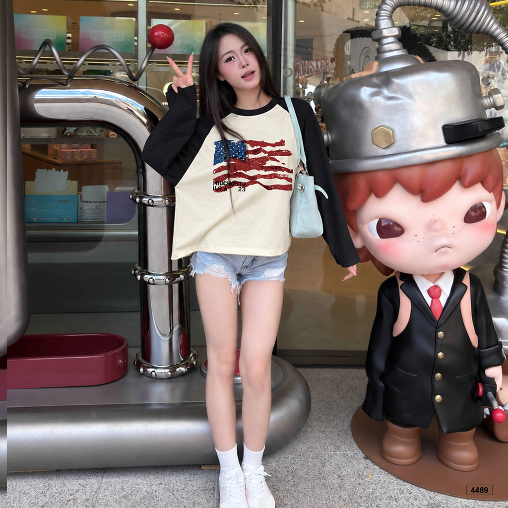 Áo thun form boxy Miucho cotton xược thoáng mát 4469_thumbnail_3