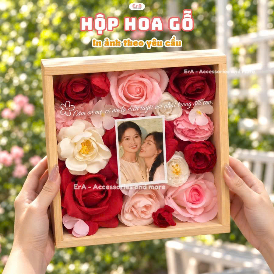 HỘP HOA GỖ