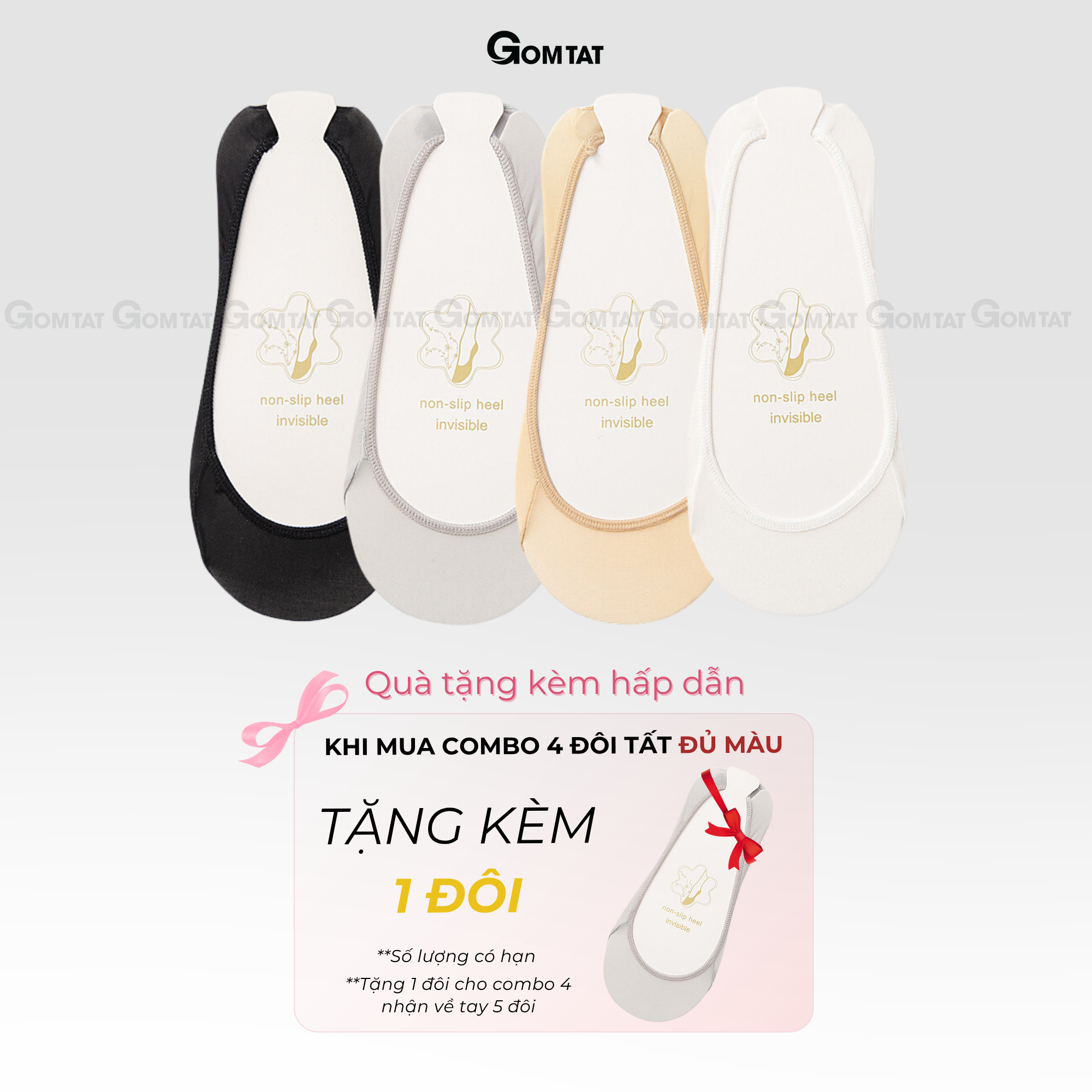 Combo tất nữ lười đi giày cao gót GOMTAT, có đệm silicon chống tuột gót - CAOGOT-SUX-19218_thumbnail_11
