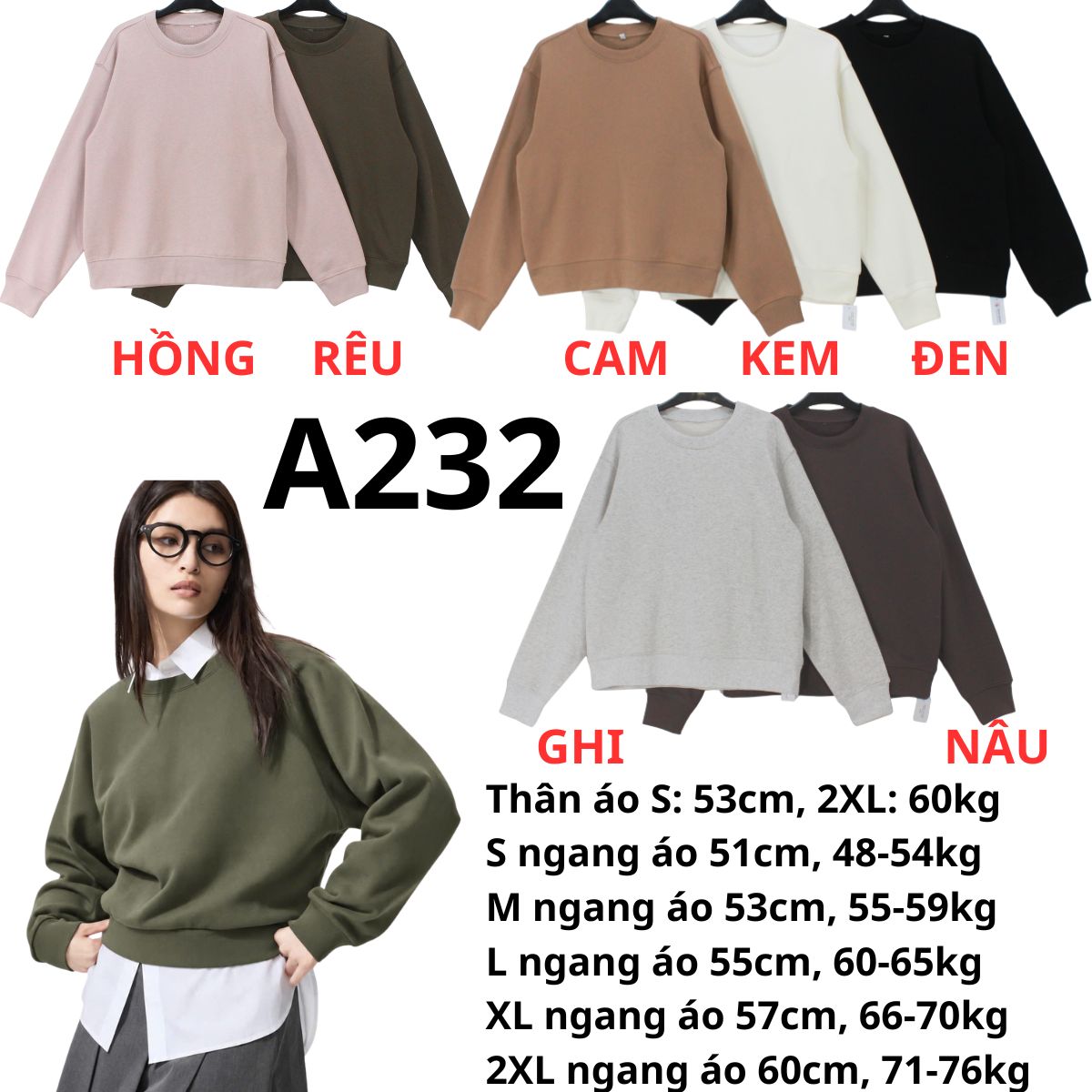A232- Áo Sweater Uni