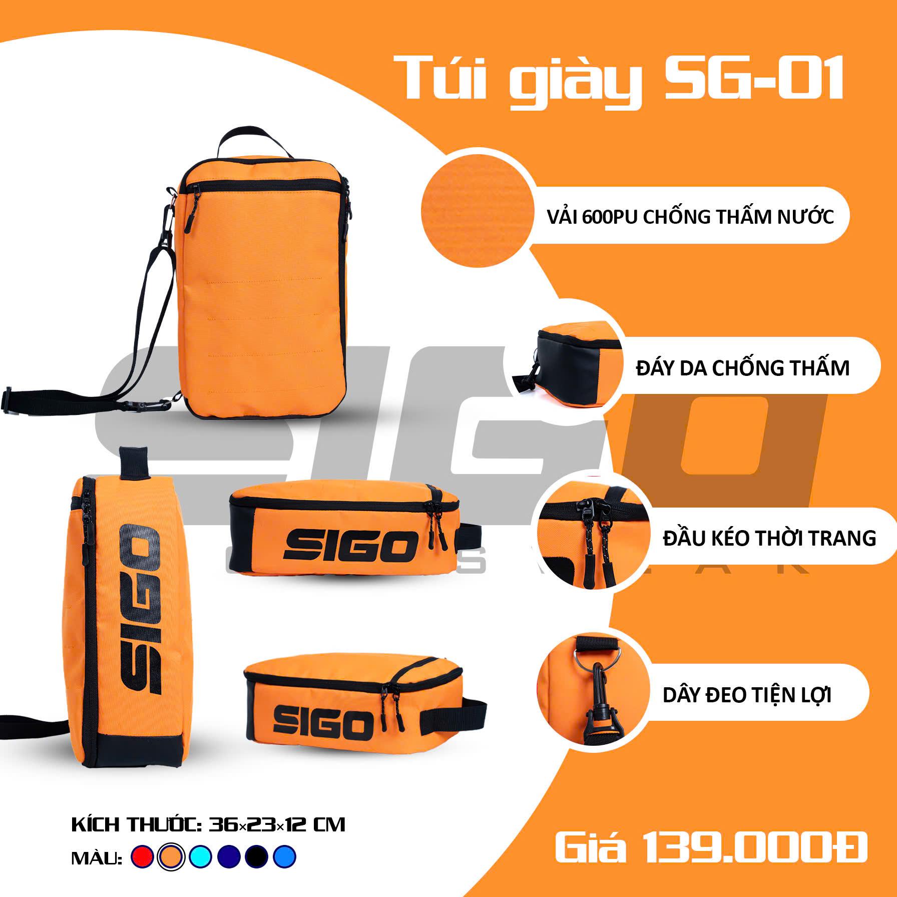 Túi Đựng Giày Hộp Sigo SG01 Kiểu Dáng Năng Động Chống Nước Nhẹ Thể Thao Đương Đại_thumbnail_2