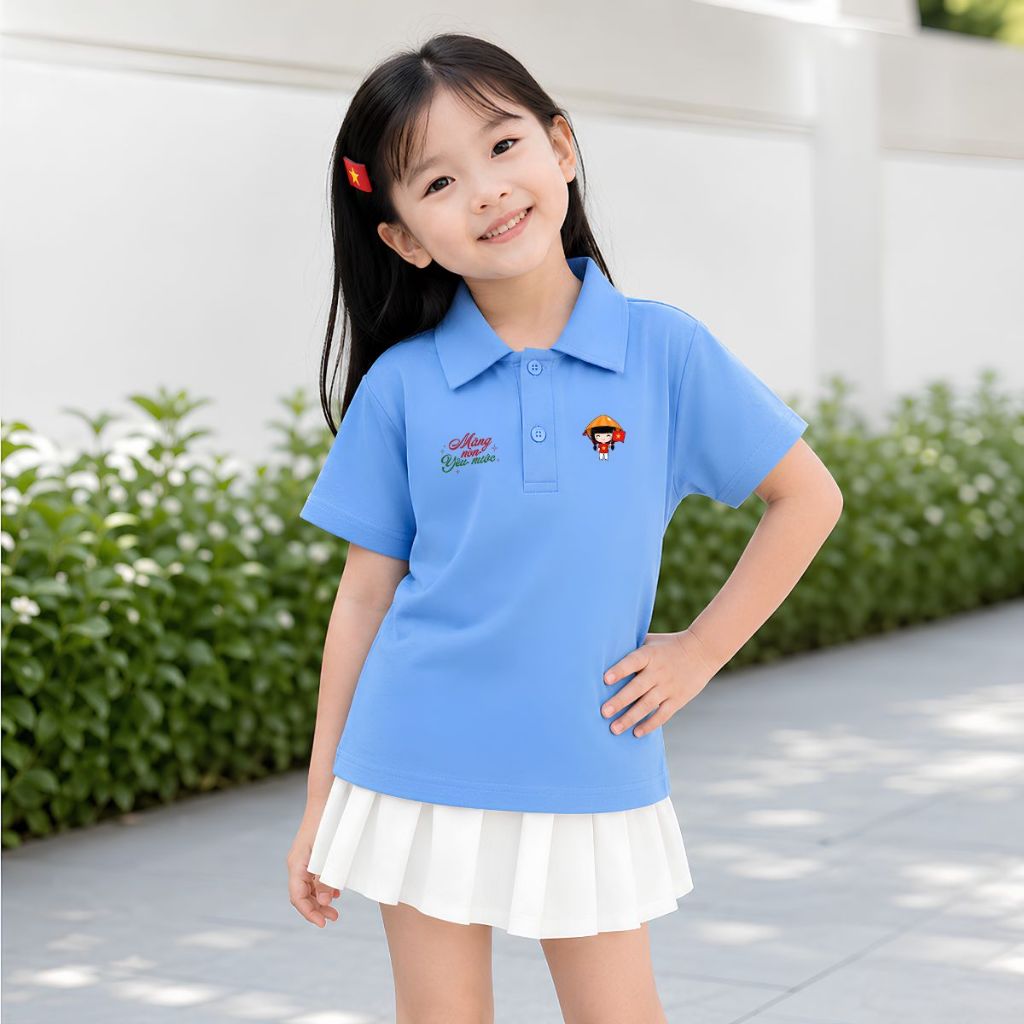 Áo polo cho bé trai và bé gái hình Măng non yêu nước - Loza Mã: PL006_thumbnail_6