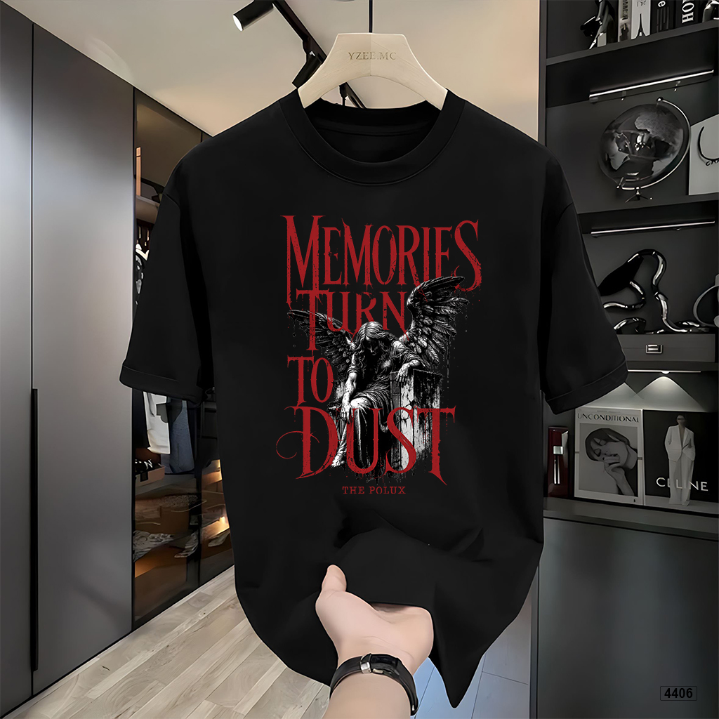 Áo thun nam memories to dust form rộng Polux 4406