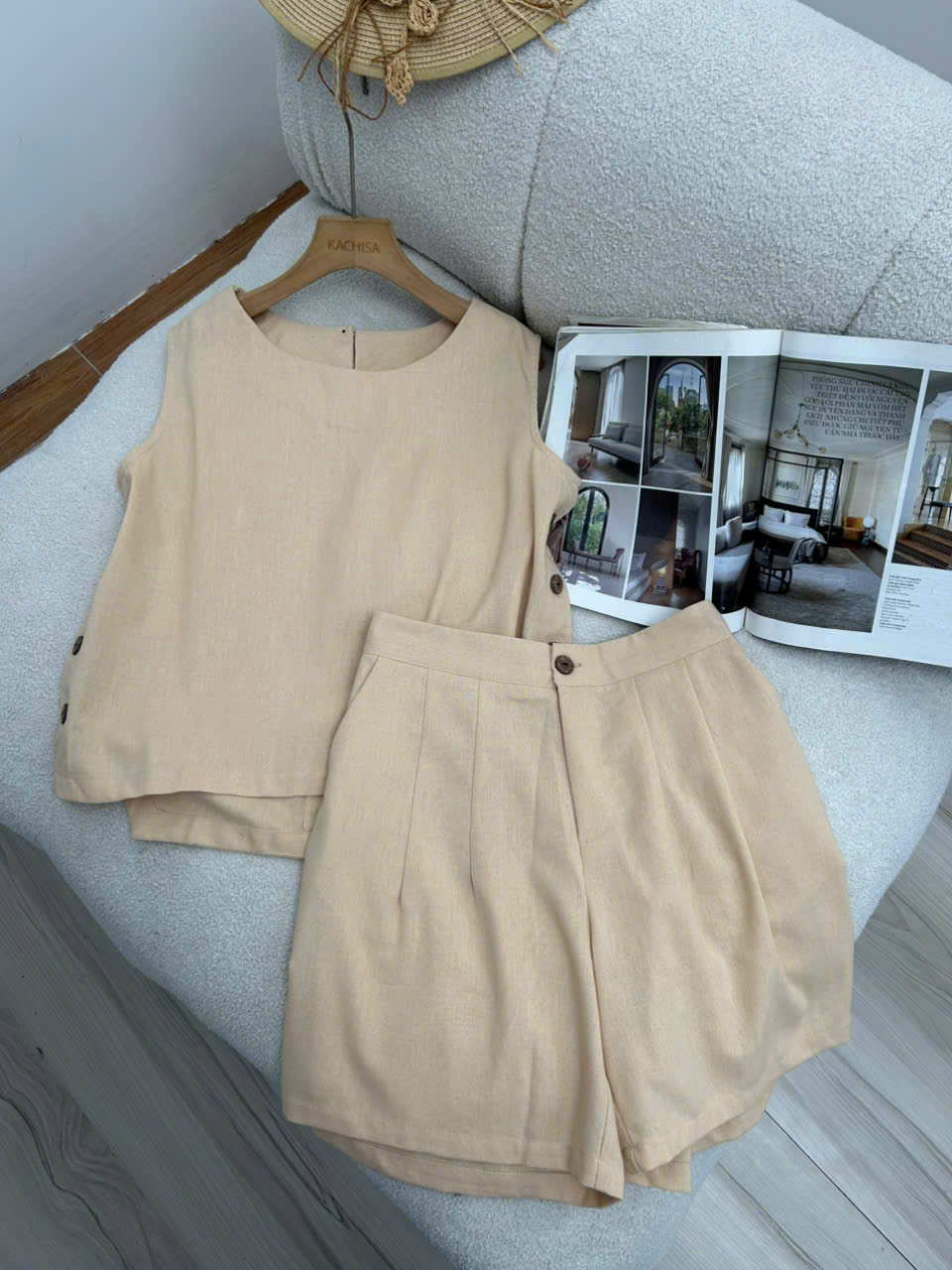 Set đùi Linen bột áo sát nách phối nút_thumbnail_9