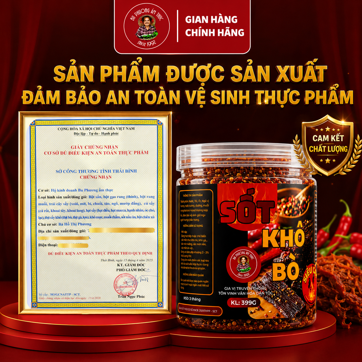 Sốt Làm Khô Bò Khô Heo Bu Phương 399G – Gia Vị Ướp Thịt Làm Khô Đậm Đà, Tiện Dùng - BP33_thumbnail_2