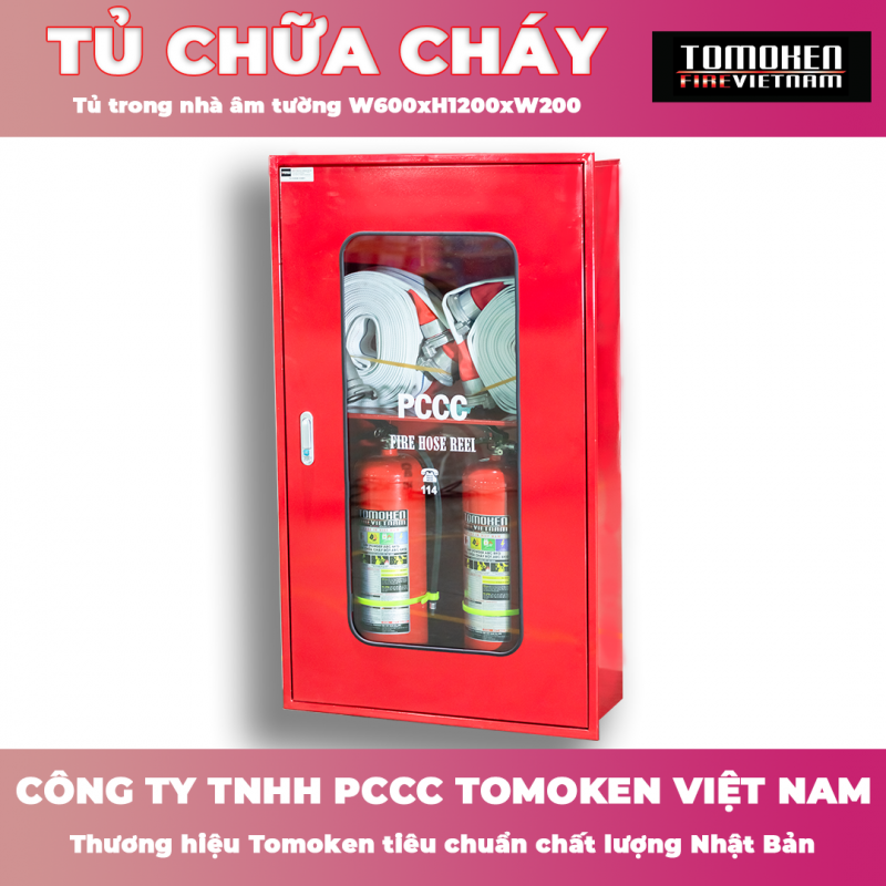 Tủ chữa cháy âm tường Tomoken TMK-TNAT1200-1.2