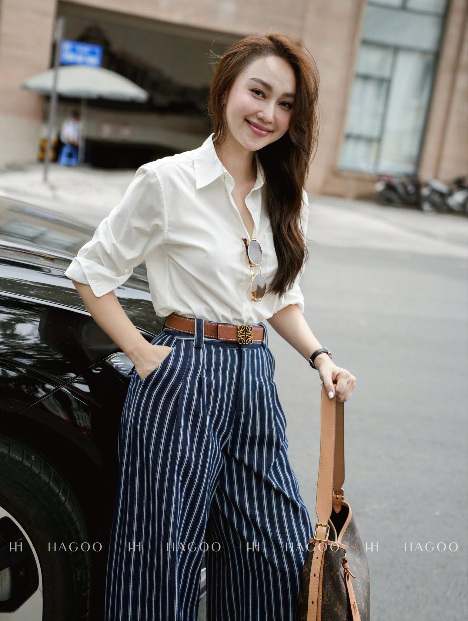 Quần Jean xếp 2 ly túi chéo HAGOO_thumbnail_2