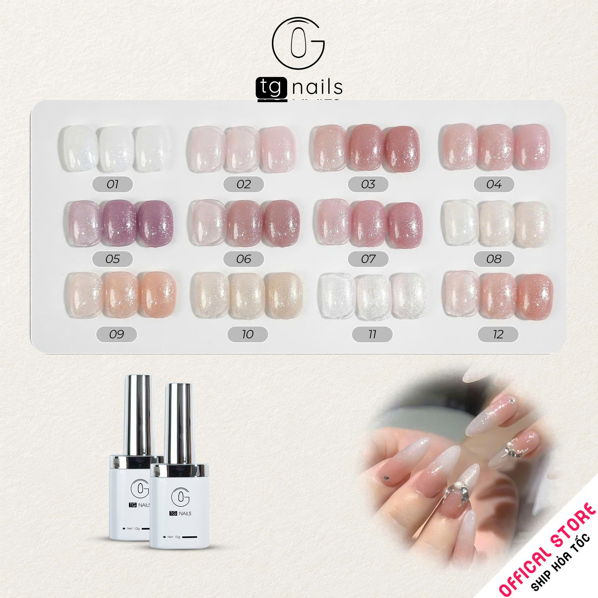 Sơn gel móng thạch nhũ TG chai 15ml_thumbnail_2