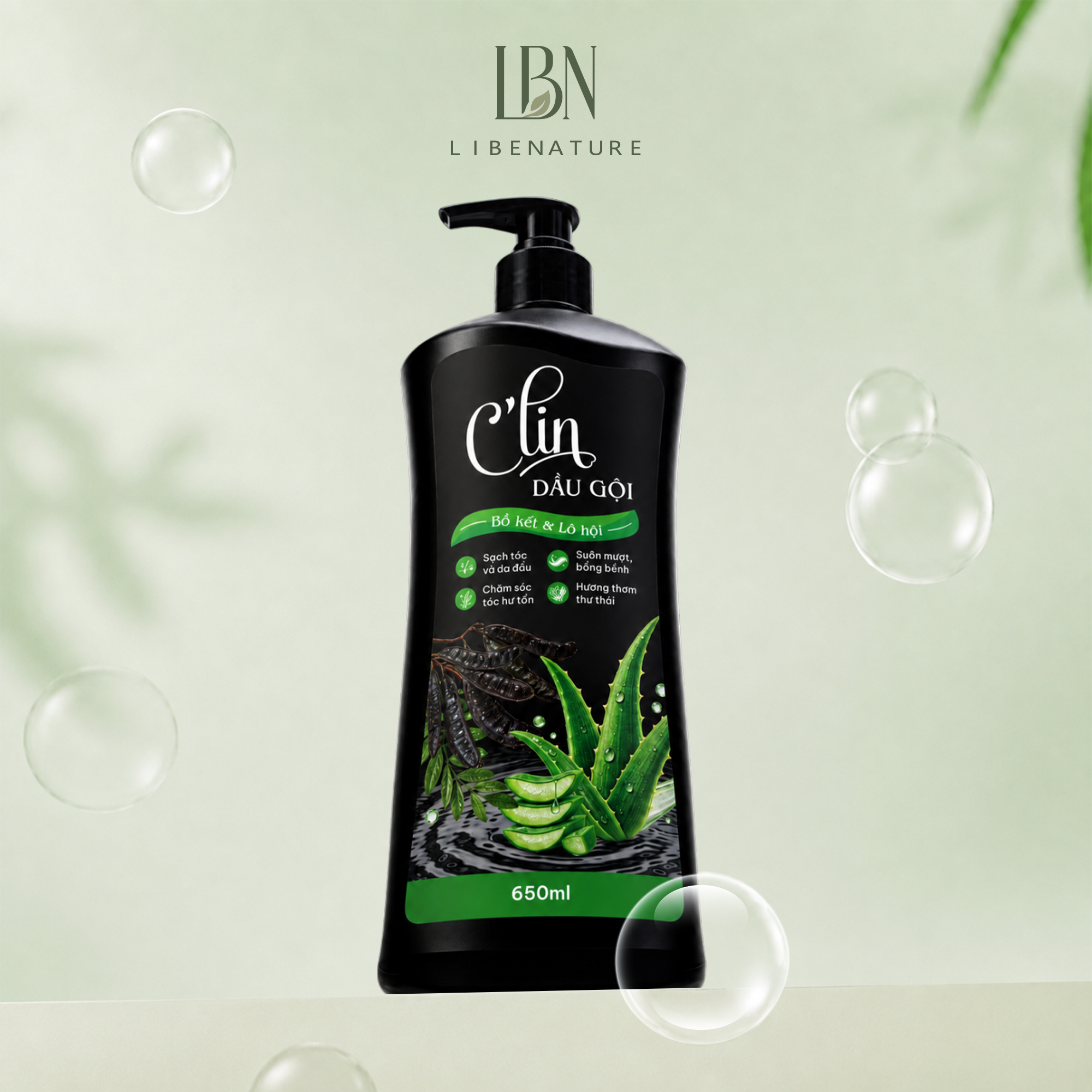 Dầu gội C'LIN Bồ kết & Lô hội 650ml_thumbnail_2