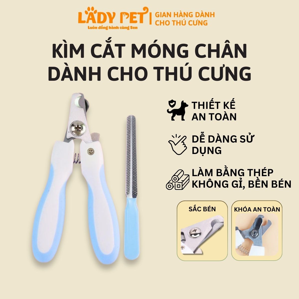 Kìm cắt và dũa móng thú cưng